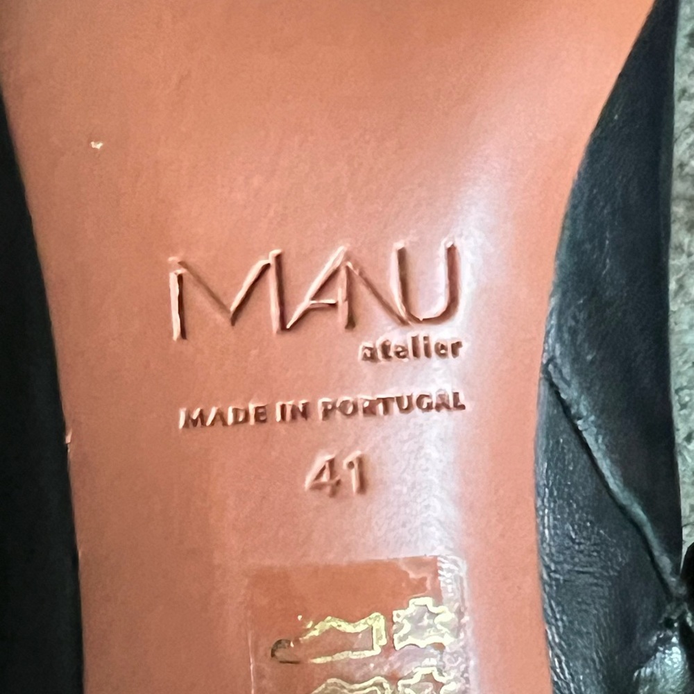 MANU ATELIER Xx Duck 80mm Leather Knee-high Boots In Black Sz 41/11 - Picture 10 of 14